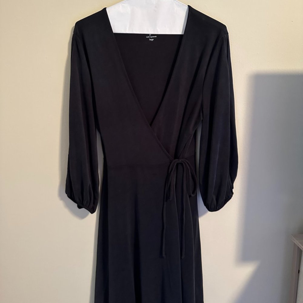 Dark Grey wrap dress